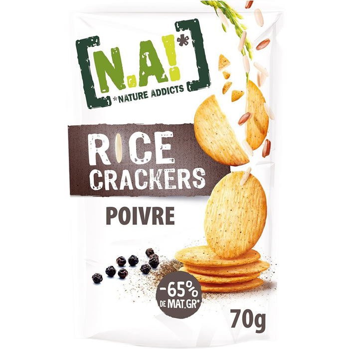 N.A! Crackers fins de riz au poivre noir