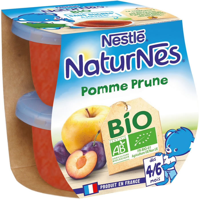 NESTLE NaturNes Bio Pomme et prune bio dès 4 mois