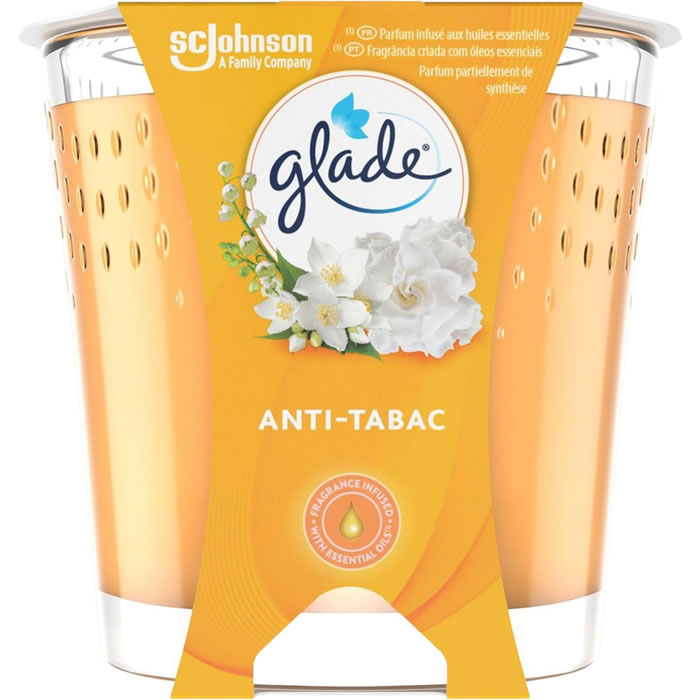 GLADE : Bougie infusé huiles essentielles anti-tabac - chronodrive