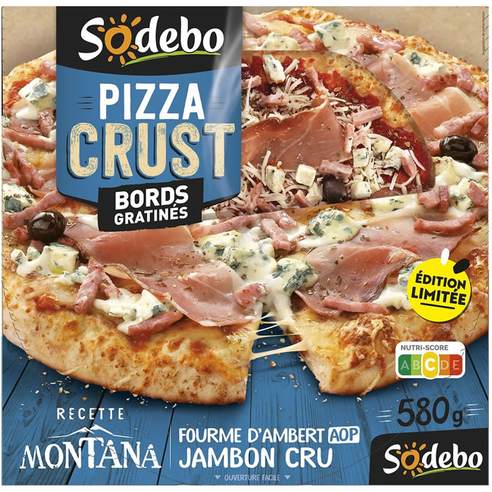 SODEBO Crust Pizza montana au jambon cru et fourme d'Ambert AOP