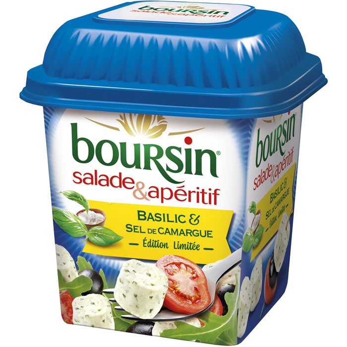 BOURSIN Salade & Apértitf Fromage frais au basilic et sel de guérande