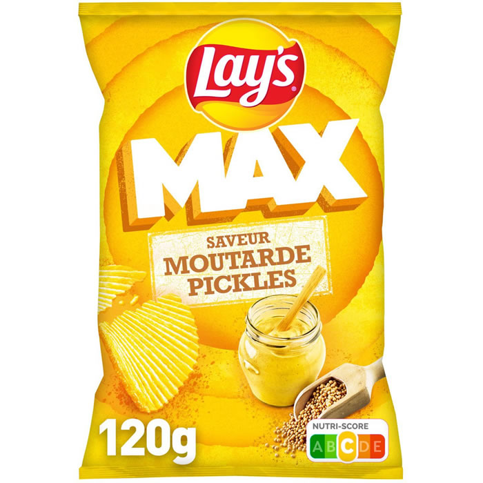 LAY'S Max Chips ondulées saveur moutarde pickles