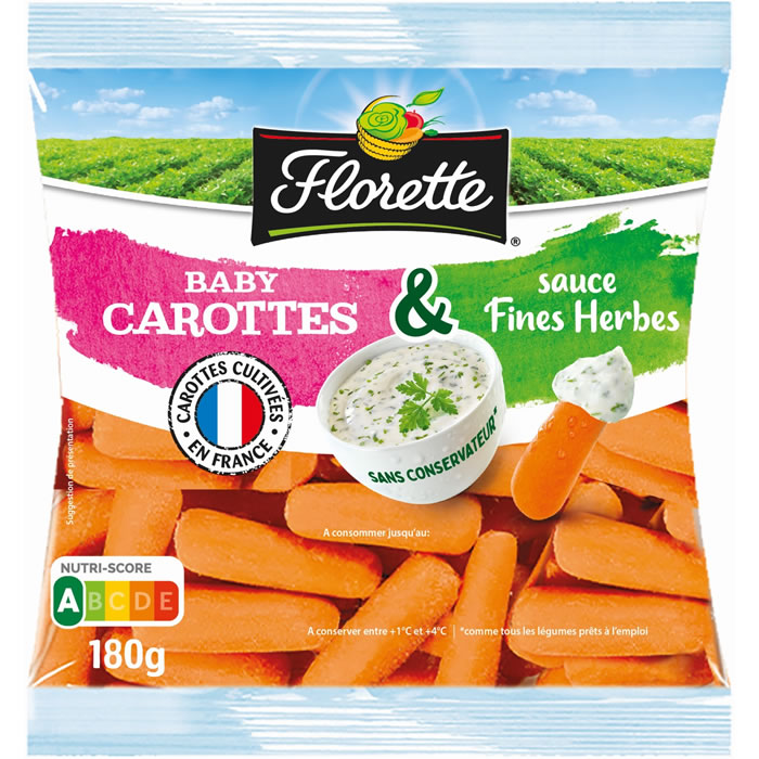 FLORETTE Petites carottes à croquer sauce fines herbes