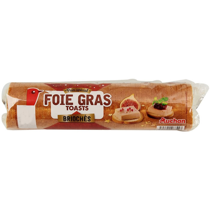 AUCHAN Toast brioché pour foie gras