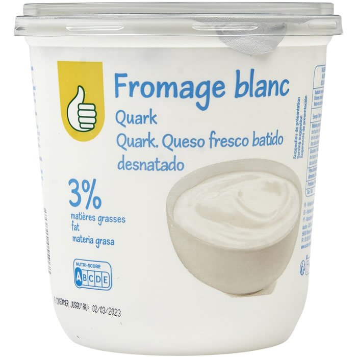 AUCHAN Essentiel Fromage blanc 3% M.G
