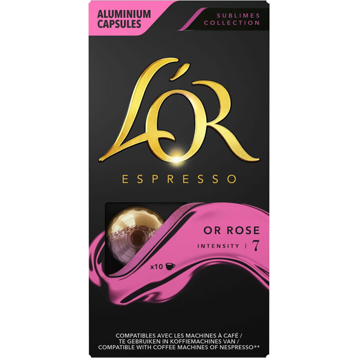 L'OR Espresso Capsules de café or rose N°7