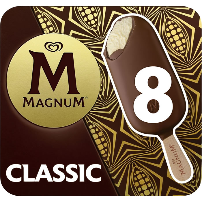 MAGNUM Classic Bâtonnets glacés vanille et chocolat au lait