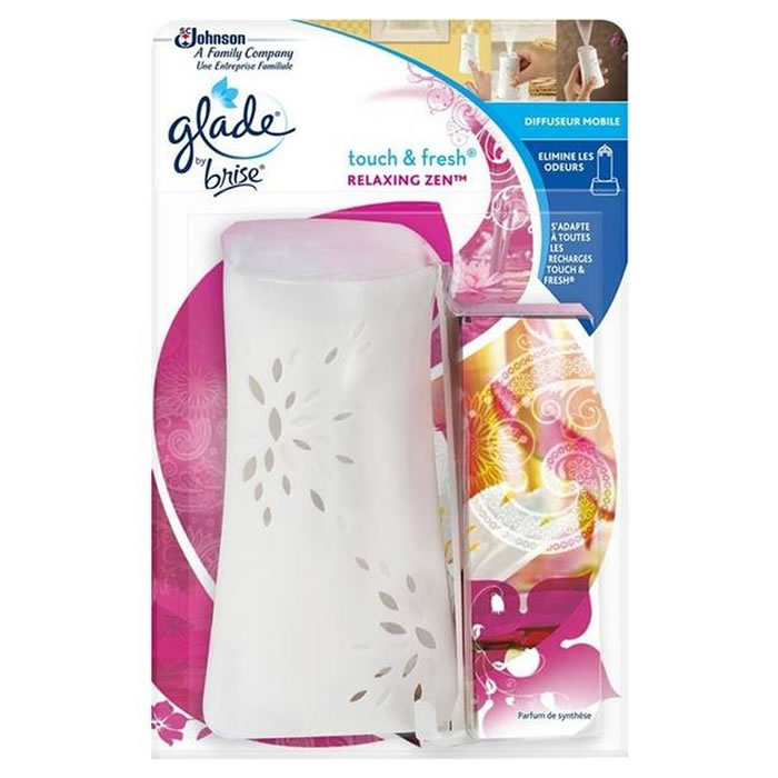GLADE Touch & Fresh Diffuseur mobile avec sa recharge Relaxing Zen