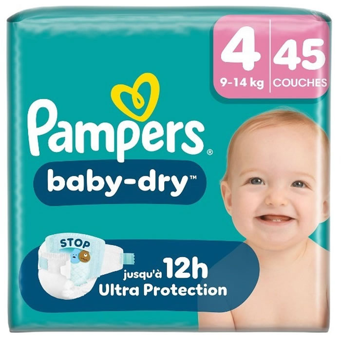 PAMPERS Baby-Dry Couches taille 4 (9-14 kg)