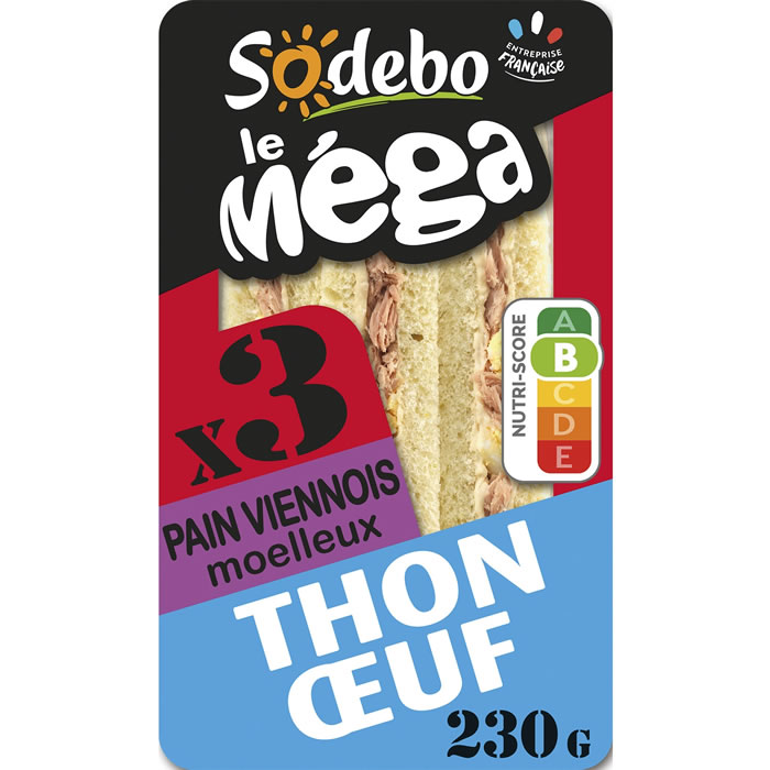 SODEBO Le Méga Sandwich au thon et oeuf