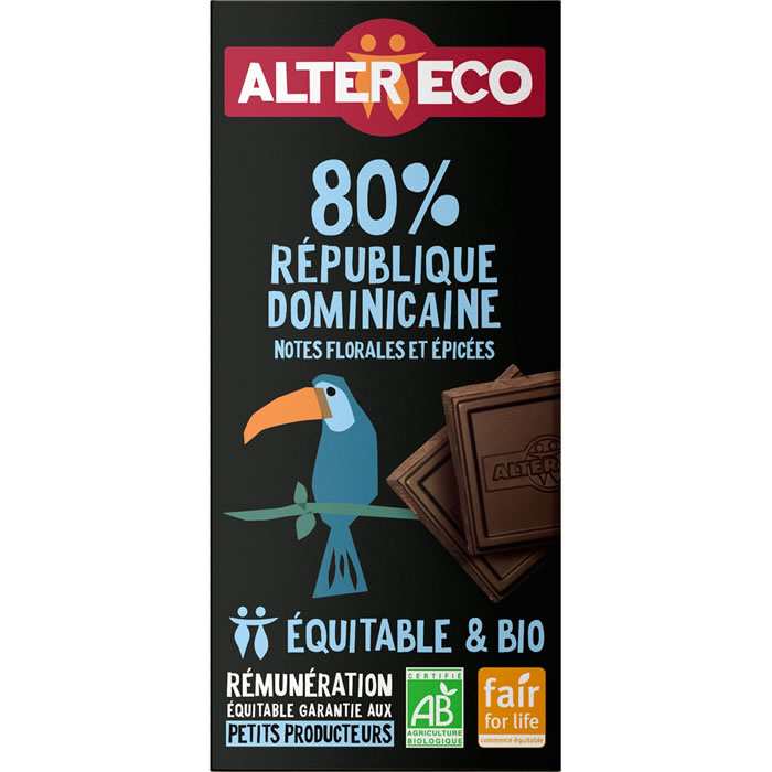 ALTER ECO Tablette de chocolat noir 80% bio