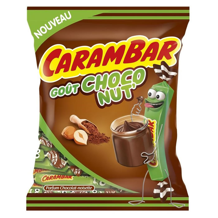 CARAMBAR Choco Nut' Bonbons aromatisés au chocolat et noisettes