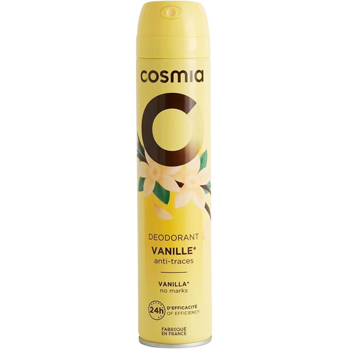 COSMIA Déodorant spray anti-traces à la vanille 24h