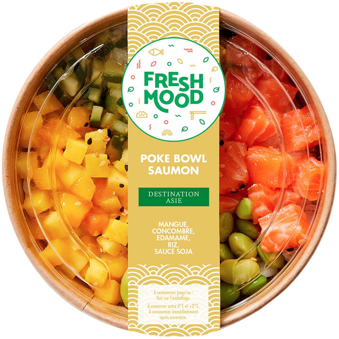 FRESHMOOD Poke bowl de saumon cru, mangue, concombre et edamame