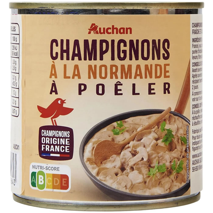 AUCHAN Champignons crème et cidre à la normande