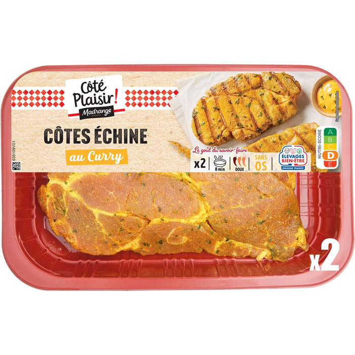 MADRANGE Côtes de porc échine sans os au curry