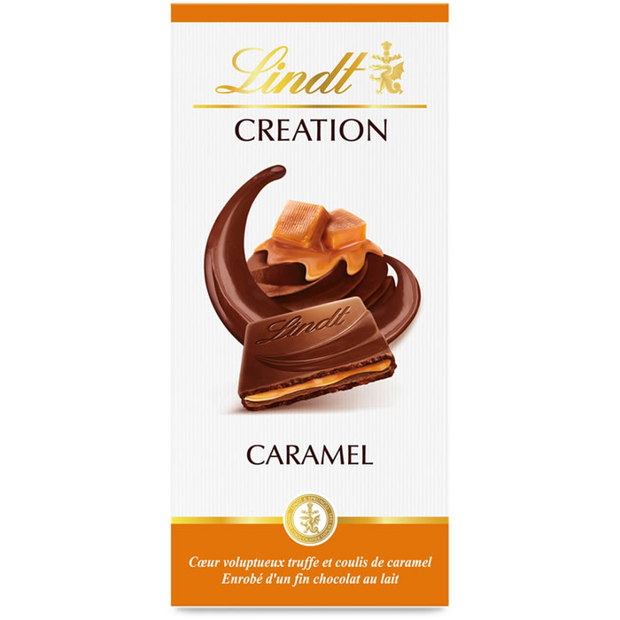 LINDT Création Tablette de chocolat au lait au caramel