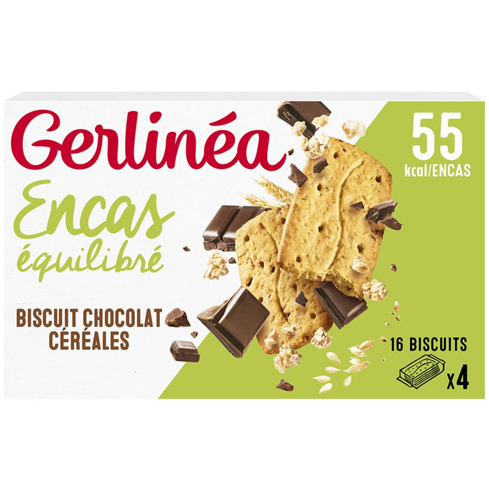 GERLINEA Biscuits hyper-protéinés aux céréales et chocolat