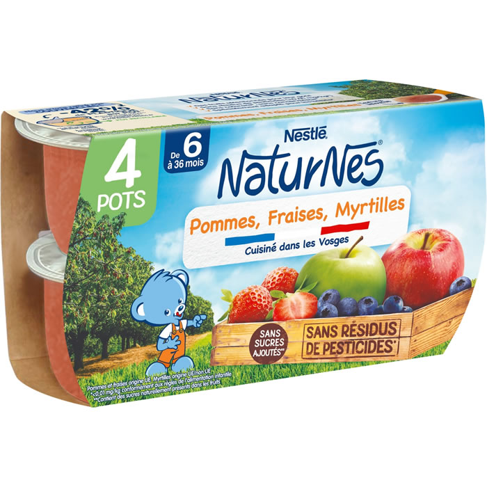 NESTLE NaturNes Pomme, fraise et myrtille dès 6 mois