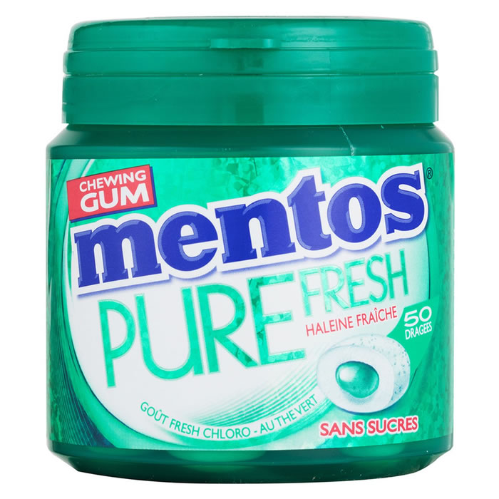 MENTOS Pure Fresh Chewing-gum au thé vert chlorophylle