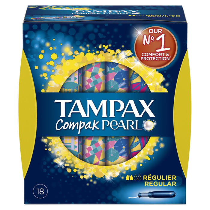 TAMPAX Compak Pearl Régulier Tampon avec applicateur