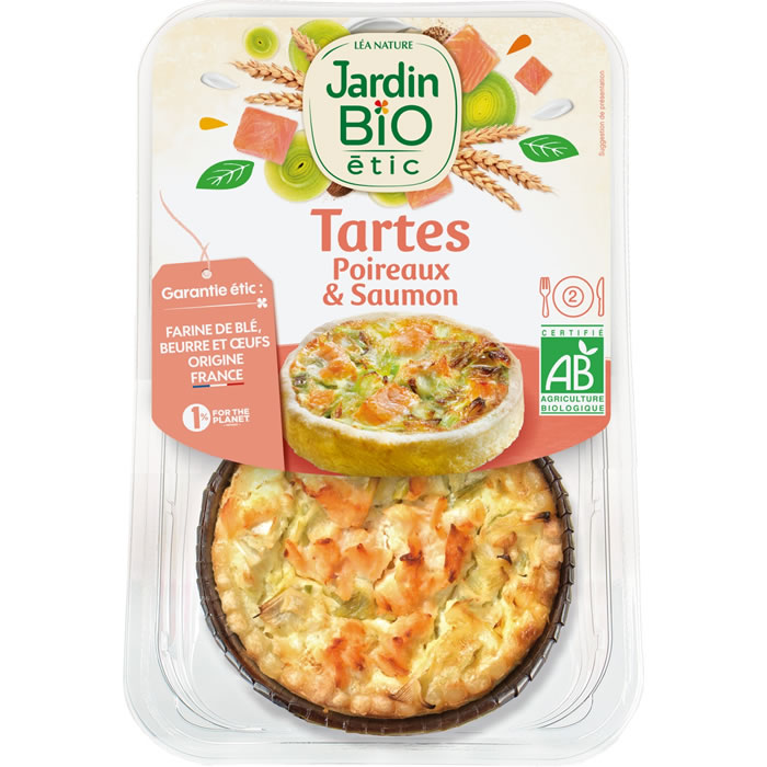 JARDIN BIO Étic Tartes poireaux et saumon bio