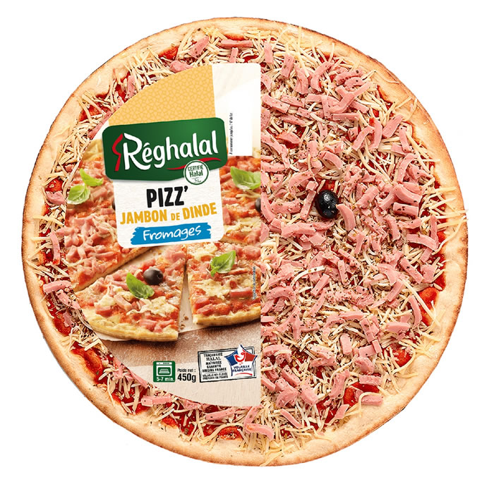 REGHALAL Pizza au jambon de dinde, emmental halal