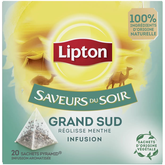 LIPTON Pyramid Infusion de thé, réglisse et menthe