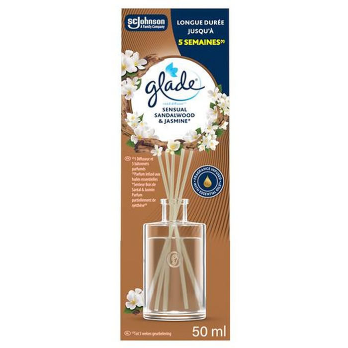 GLADE Batônnets désodorisant bois de santal et jasmin