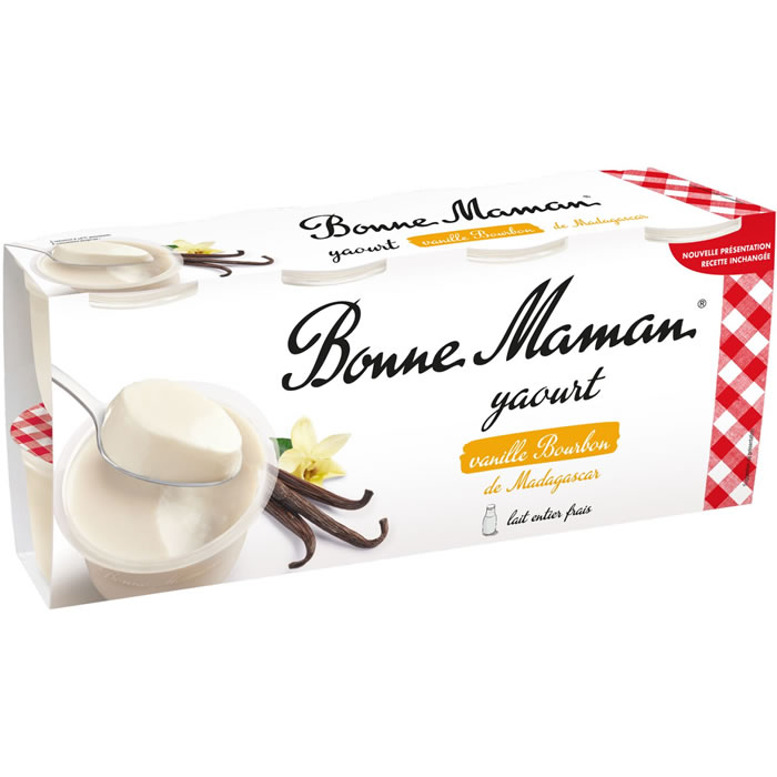 BONNE MAMAN Yaourts saveur vanille bourbon de Madagascar