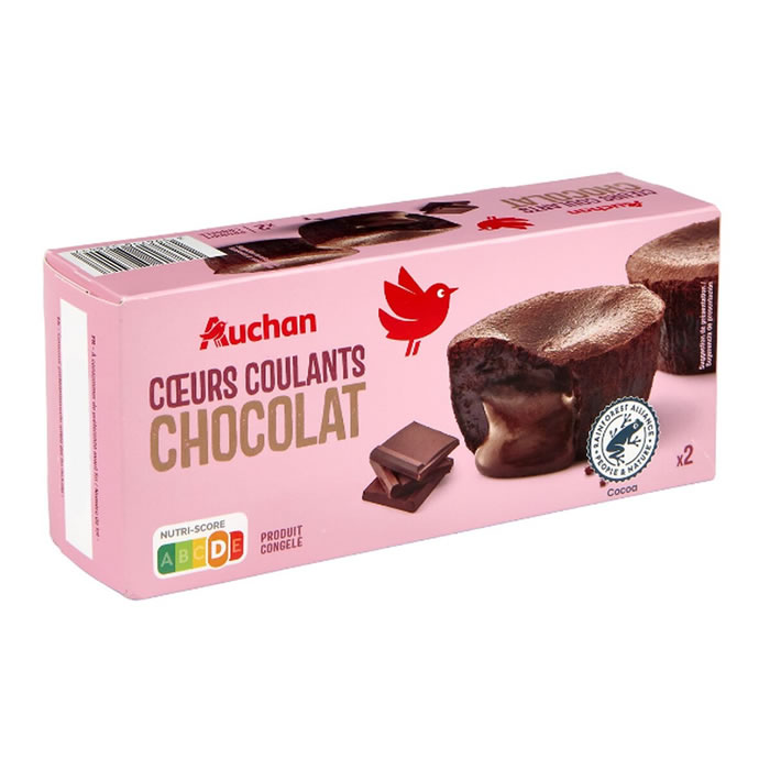 AUCHAN Coeurs fondants au chocolat