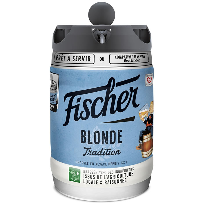 FISCHER TRADITION Fût de biere blonde - Compatble Beertender - 5L –  FrancEpicerie
