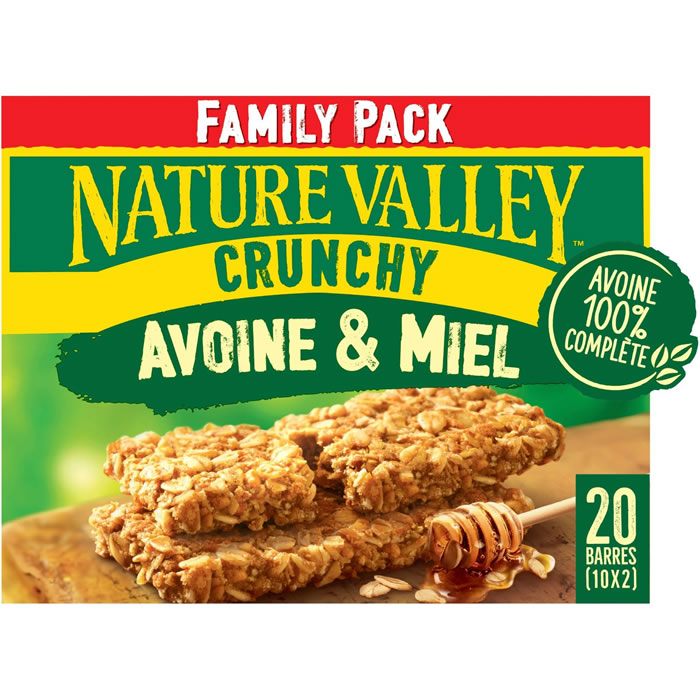 NATURE VALLEY Crunchy Barres céréalières à l'avoine et miel
