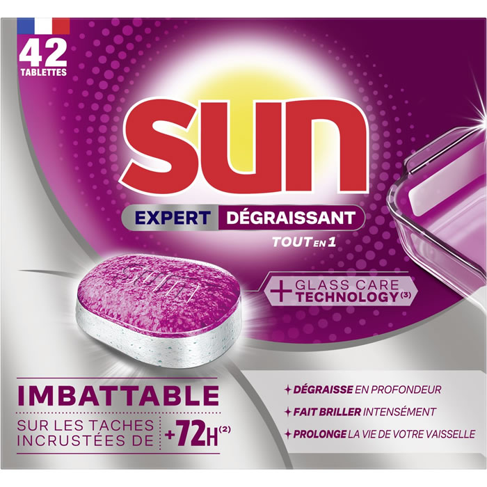 SUN Expert Dégraissant Tablettes lave-vaisselle dégraissantes