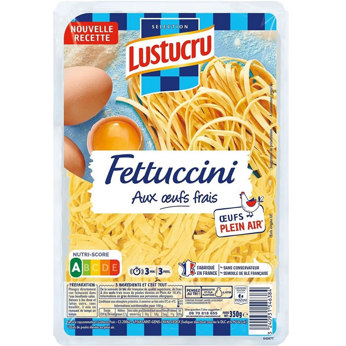LUSTUCRU Fettuccini aux oeufs frais