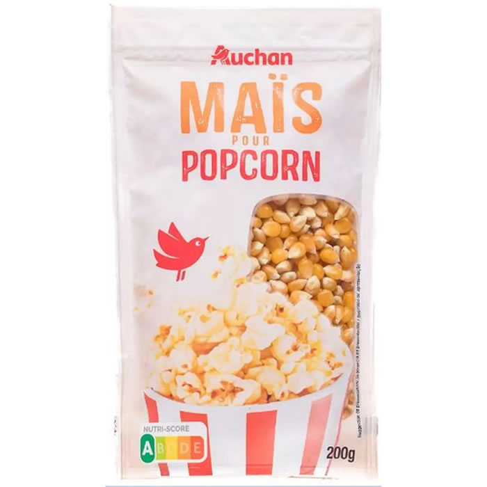 AUCHAN Maïs pour pop corn chronodrive 200 g Livraison à domicile et Drive Chronodrive