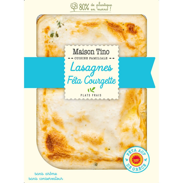 MAISON TINO Lasagnes à la courgette et feta AOP