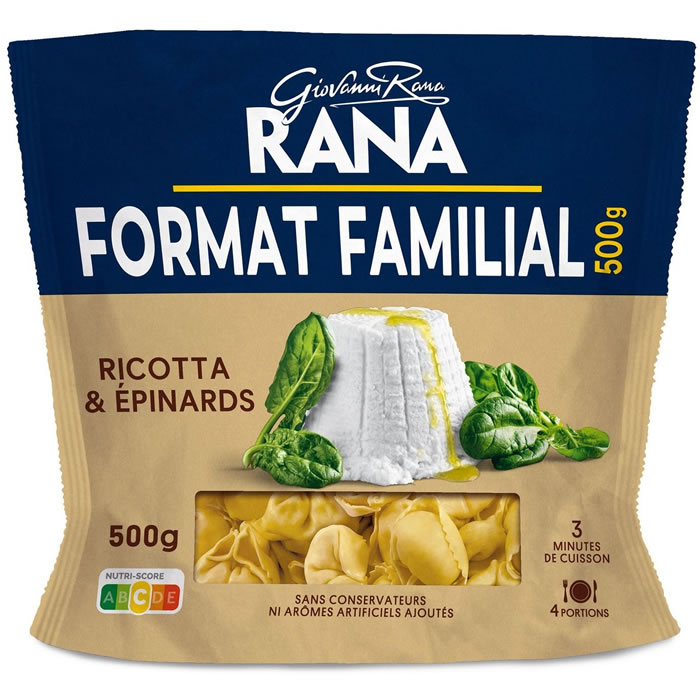 GIOVANNI RANA Ravioli à la ricotta et aux épinards cuisson à l'eau