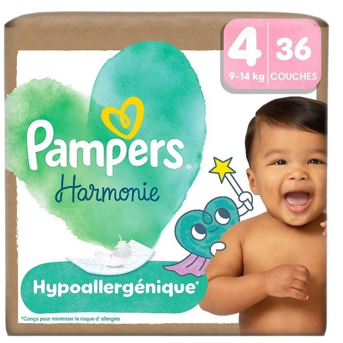 PAMPERS Harmonie Couches taille 4 (9-14 kg)