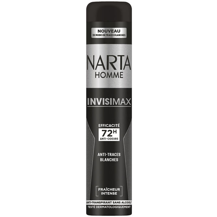 NARTA InvisiMax Déodorant spray homme anti-traces 72h
