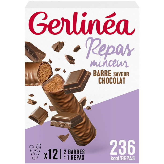 GERLINEA Barres hyper-protéinés au chocolat