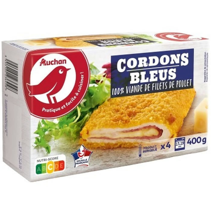 AUCHAN Cordons bleus de poulet