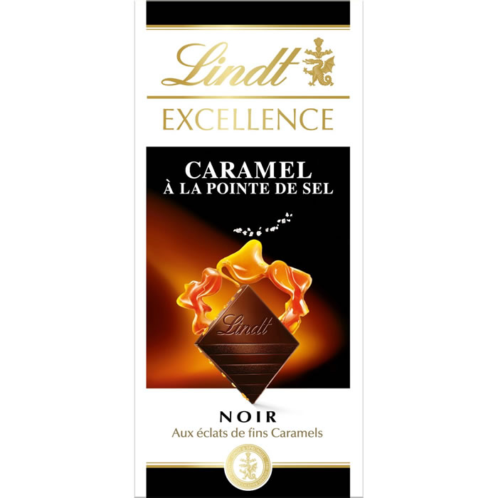LINDT Excellence Tablette de chocolat noir au caramel fleur de sel
