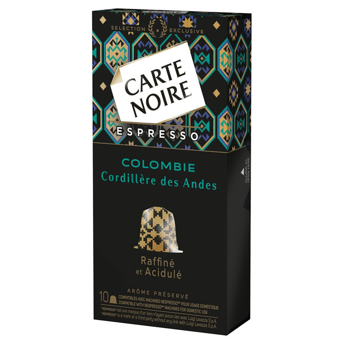 CARTE NOIRE Colombie Capsules de café espresso
