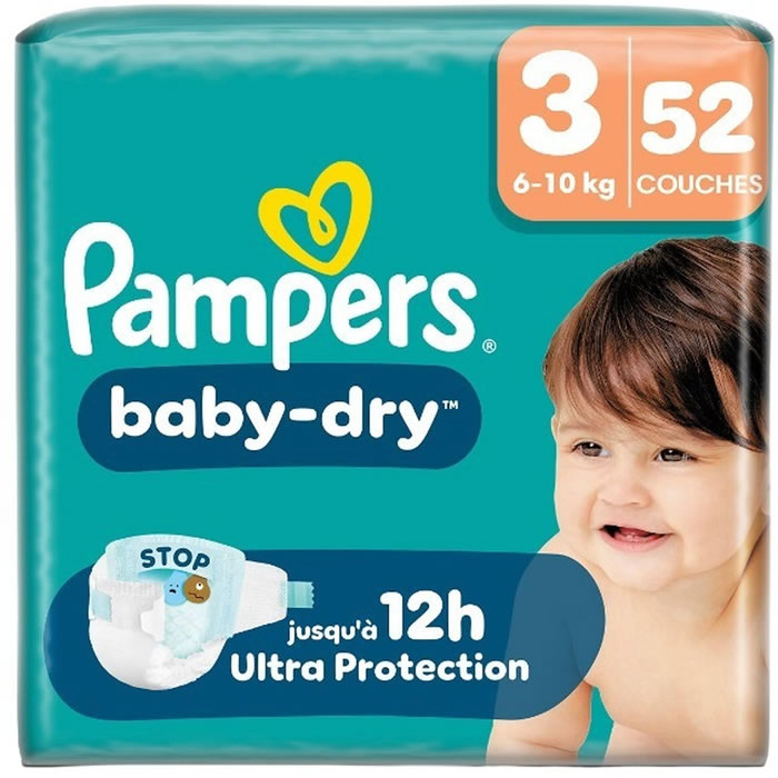 PAMPERS Baby-Dry Couches taille 3 (6-10 kg)