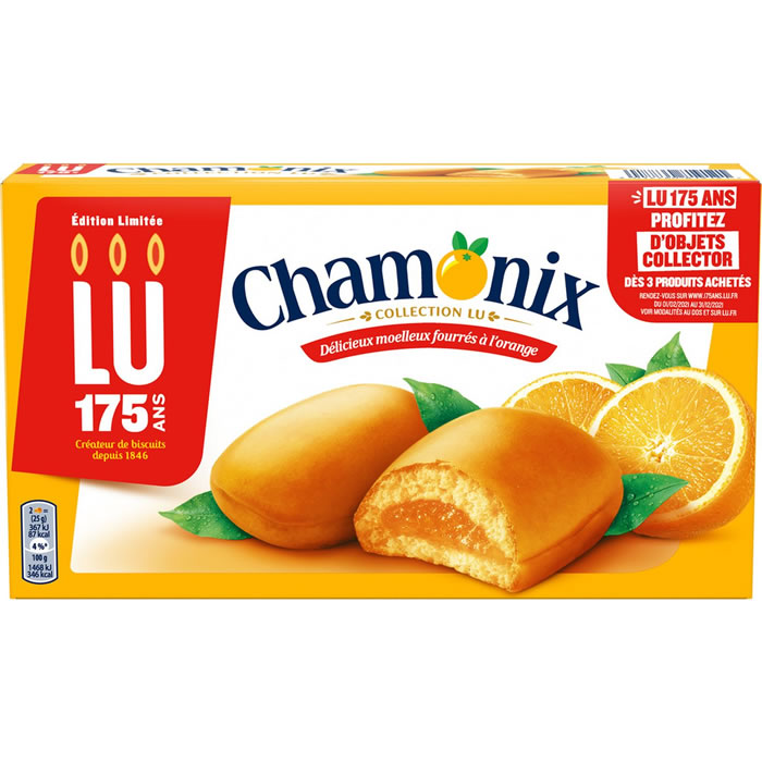 LU Chamonix Biscuits moelleux fourrés à l'orange