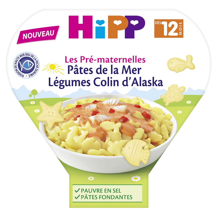 HIPP Pâtes aux légumes et colin d'alaska bio dès 12 mois