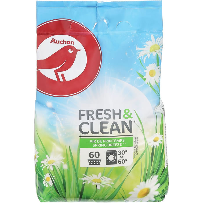 AUCHAN Fresh & Clean Lessive poudre air de printemps