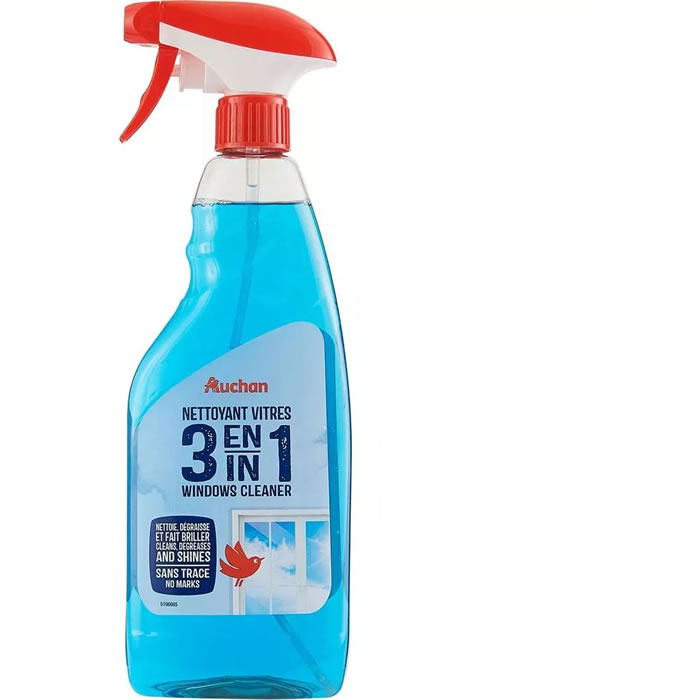 AUCHAN Nettoyant spray vitres 3 en 1