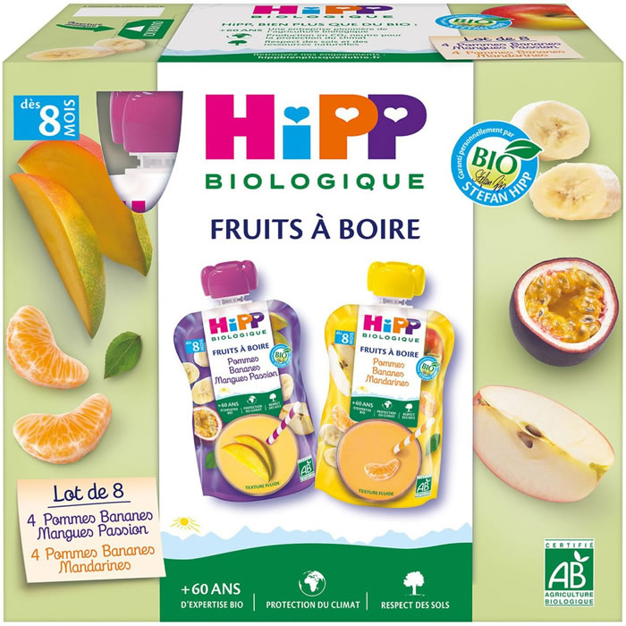 HIPP Desserts de jus de fruits bio dès 8 mois
